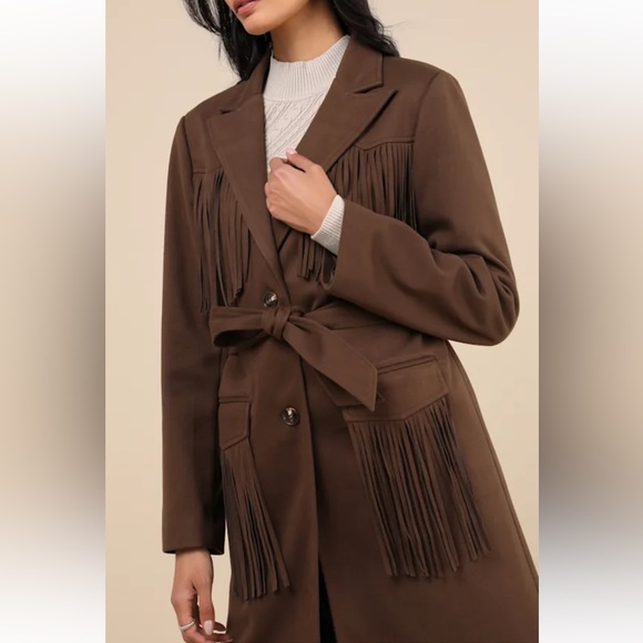 Palomino Dreams NWT Brown Fringe Coat size XL. - Picture 5 of 8